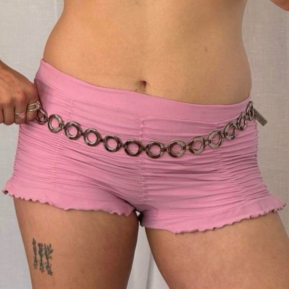 Vintage Y2K Silver Chain Belt Belly Chain Outfit Accessory Accent